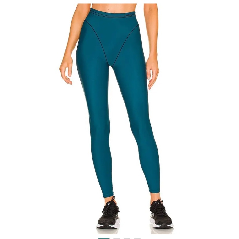 NWT Adam Selman Sport French Cut Leggings teal L